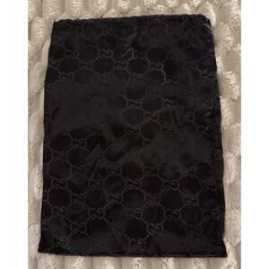 Vintage Gucci GG Print Satin Brown Dust Bag Made In Italy Authentic